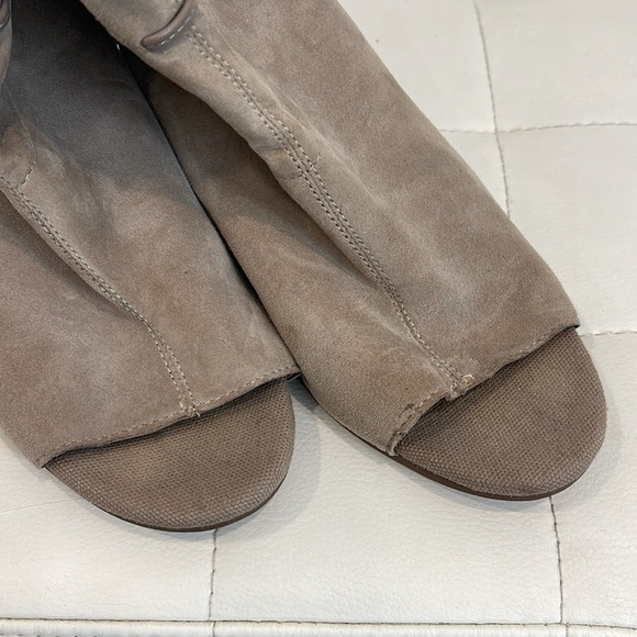 FRANCO SARTO SUEDE TIE BACK ANKLE BOOTS FENWICK 10M - Picture 2 of 5